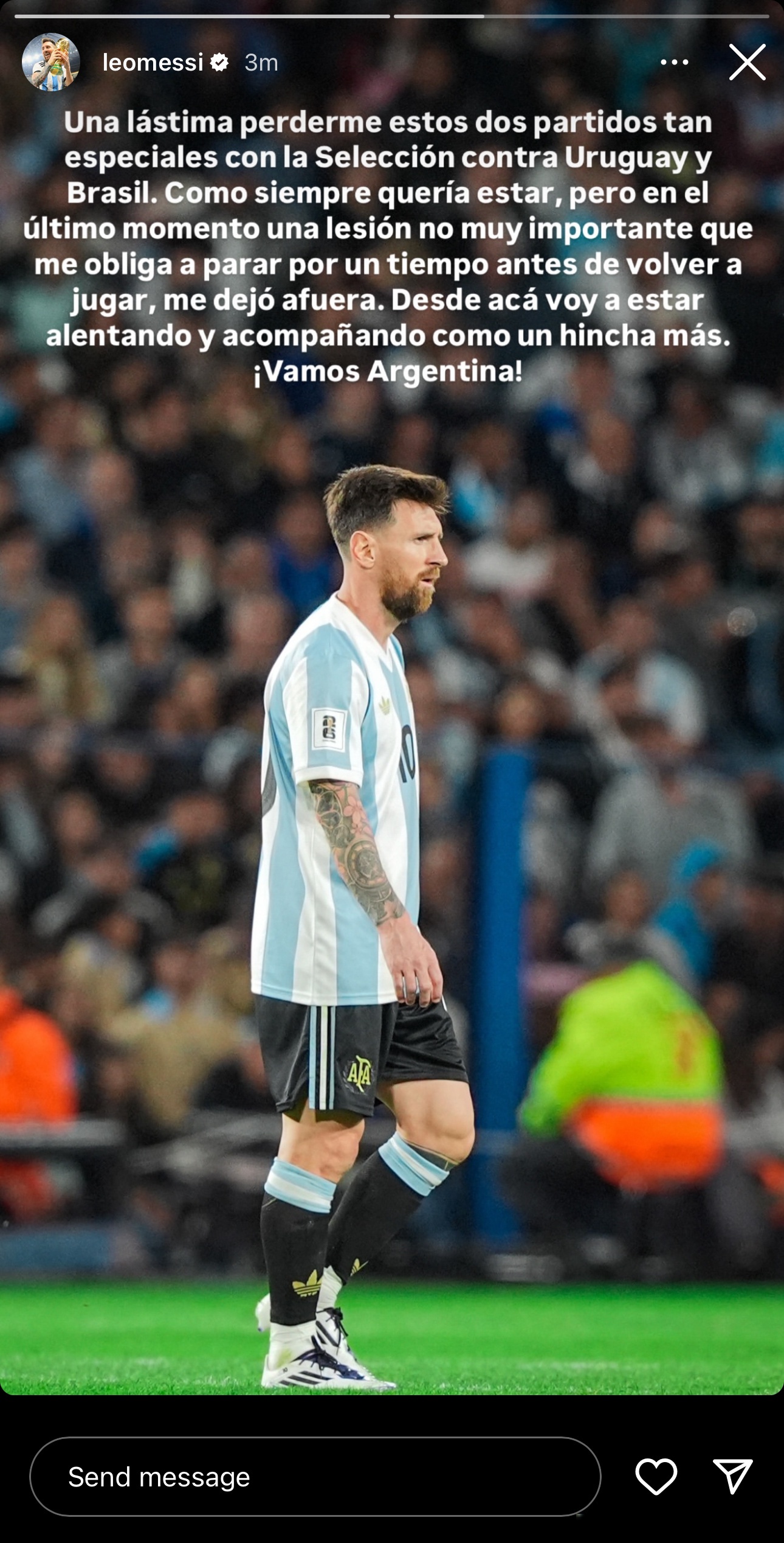 梅西9月将迎来最后一个主场世预赛已接近职业生涯退役的简单介绍 第1张 梅西9月将迎来最后一个主场世预赛已接近职业生涯退役的简单介绍 第1张