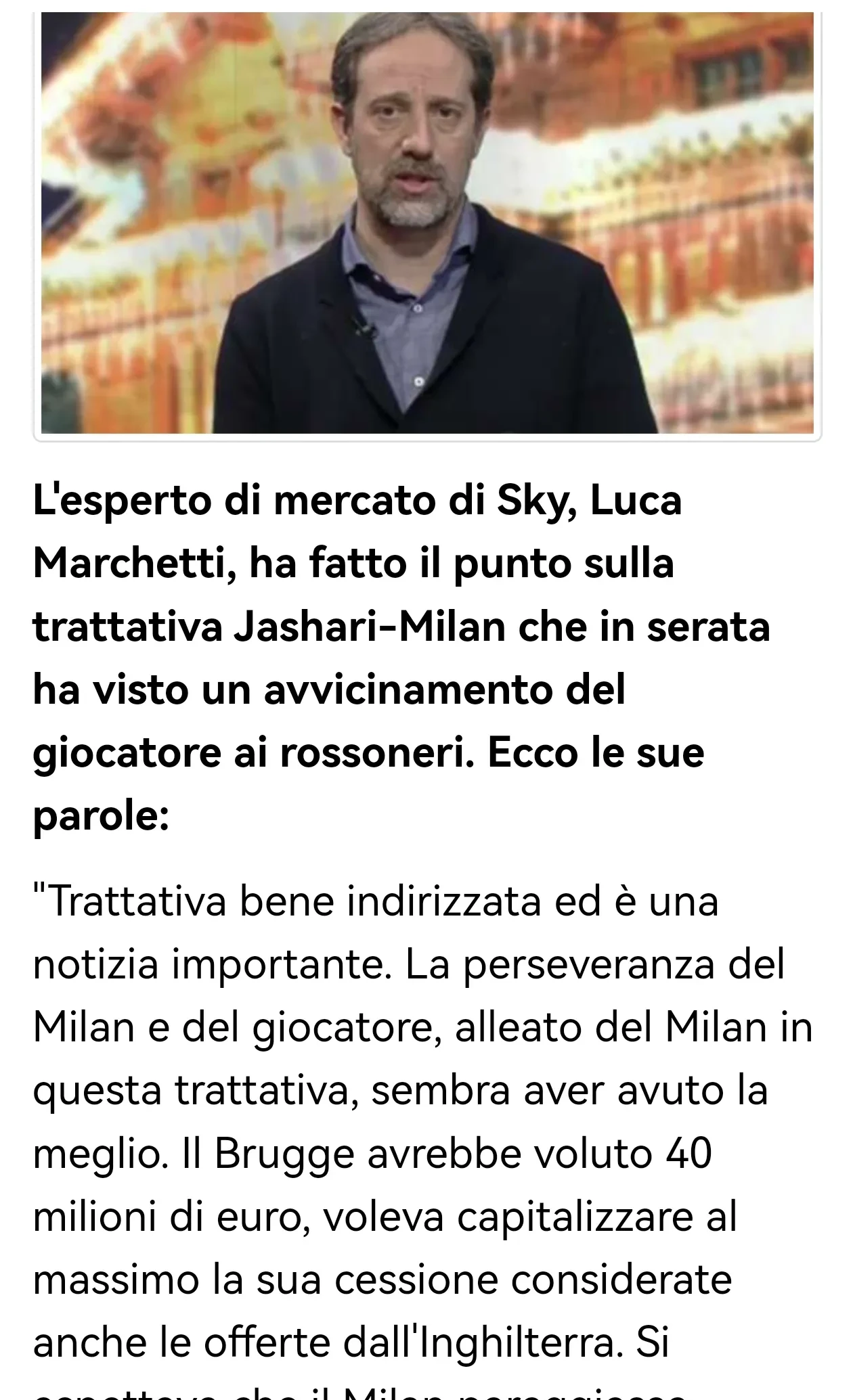 包含米兰修改对贾沙里报价球员一直在积极施压布鲁日推动加盟米兰的词条  第1张